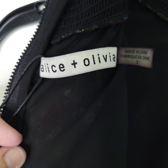 ALICE & OLIVIA Chelsea Palace Smocked Neck Floral Halter Mini Dress Sz.0 (NWT) - Picture 3 of 15